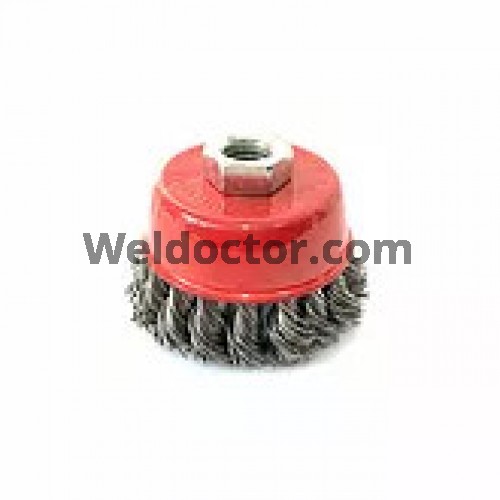 Mikawa Twisted Cup Brush (Stainless Steel)